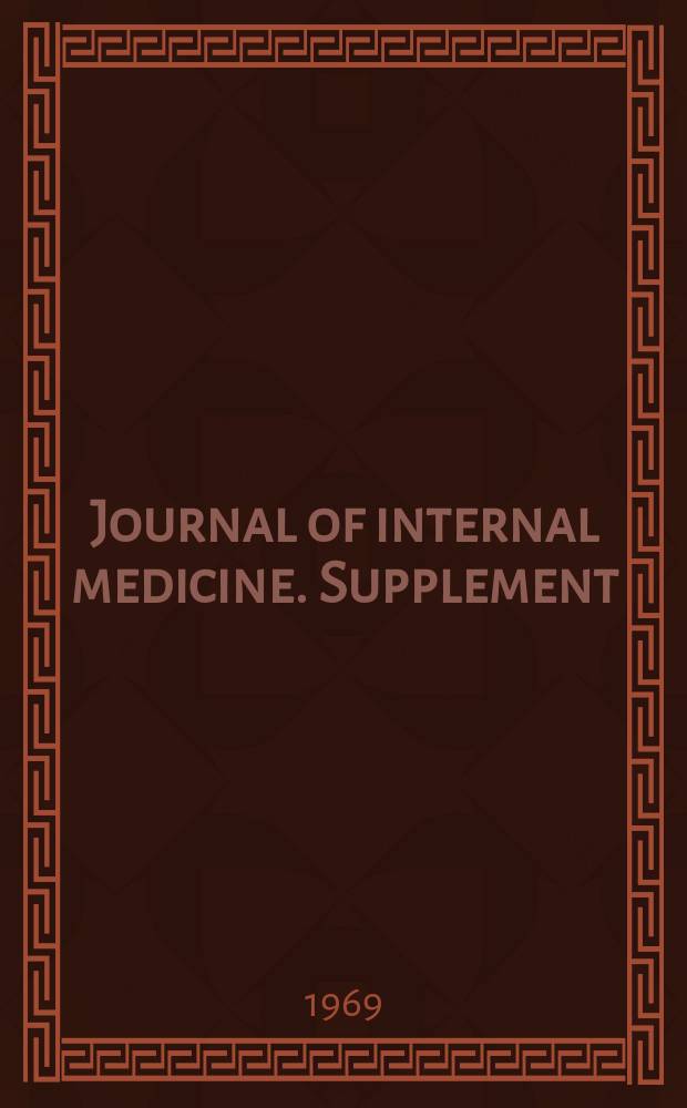 Journal of internal medicine. Supplement : Formerly: Acta medica Scandinavica : Überlebenszeit und Abbau menschlicher Thrombozyten