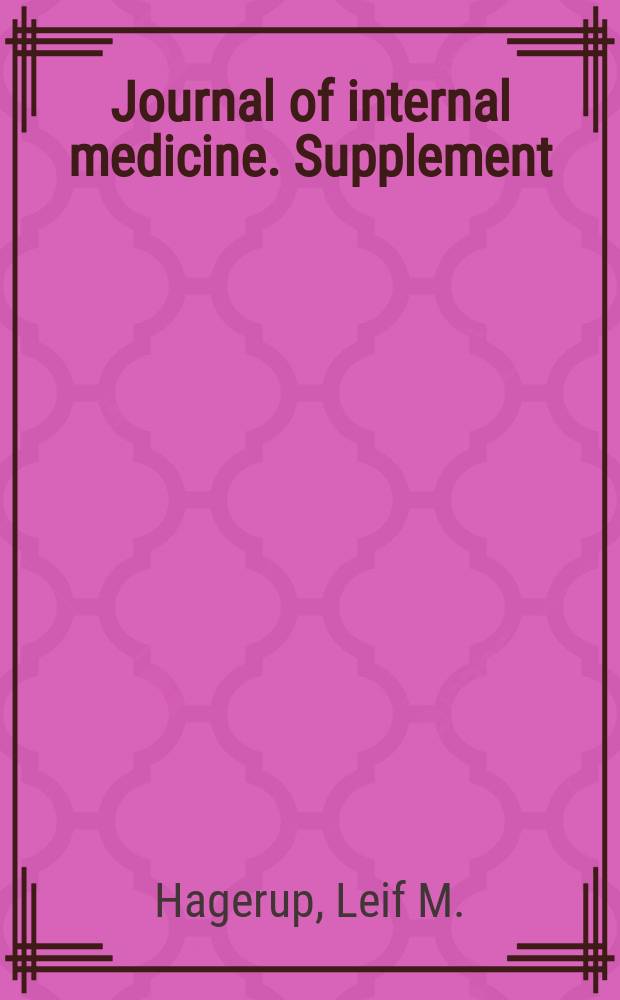 Journal of internal medicine. Supplement : Formerly: Acta medica Scandinavica : Coronary heart disease risk factors in men and women