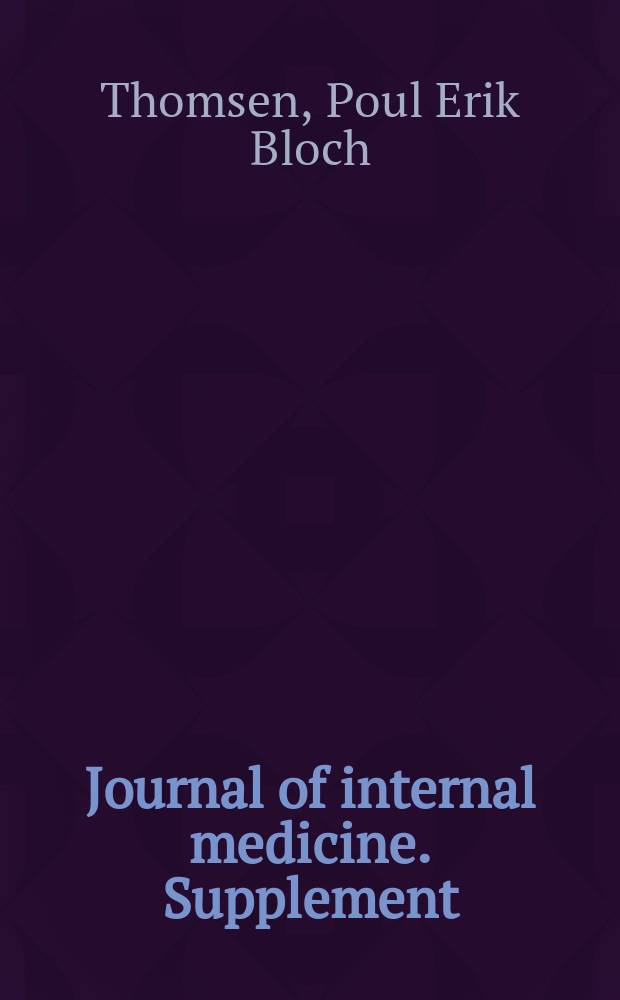 Journal of internal medicine. Supplement : Formerly: Acta medica Scandinavica : Intracardiac electrography in patients with bifascicular bundle branch block