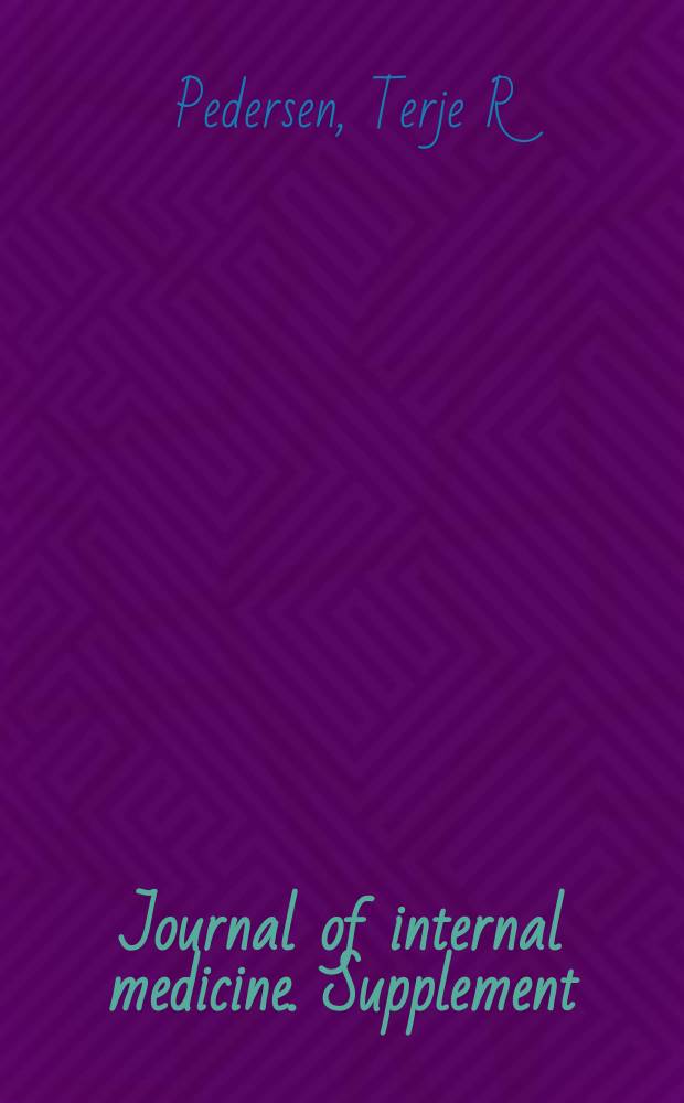 Journal of internal medicine. Supplement : Formerly: Acta medica Scandinavica : A multicenter study on timolol in secondary prevention after myocardial infarction