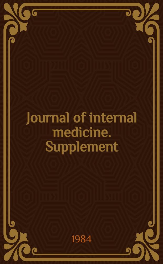 Journal of internal medicine. Supplement : Formerly: Acta medica Scandinavica : Epidemiology of chest pain and angina pectoris
