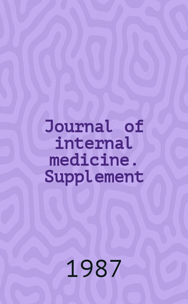 Journal of internal medicine. Supplement : Formerly: Acta medica Scandinavica : Calcium antagonism with felodipine in essential hypertension