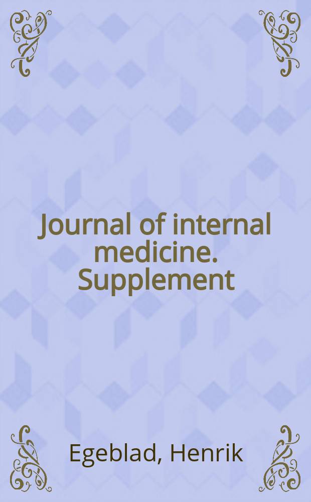 Journal of internal medicine. Supplement : Formerly: Acta medica Scandinavica : Intracardiac thrombus systemic arterial embolism