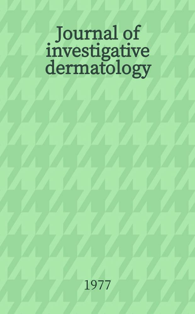 Journal of investigative dermatology : Official organ of the Society for investigative dermatology, inc. Vol.69, №3 : Measurement of physical properties of skin