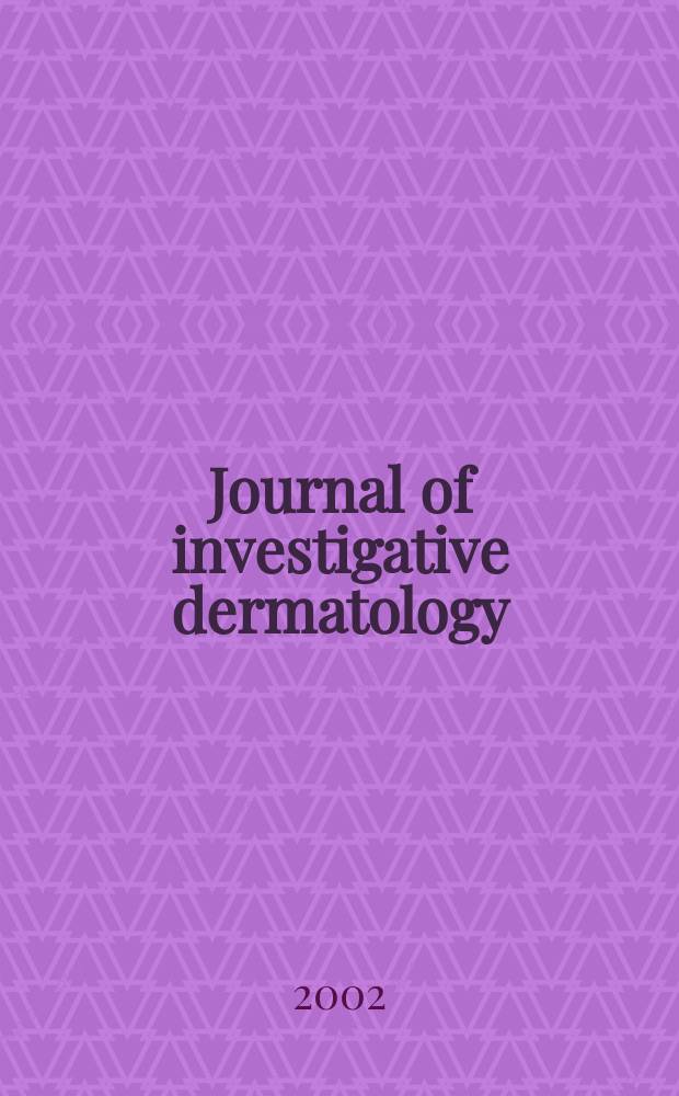 Journal of investigative dermatology : Official organ of the Society for investigative dermatology, inc. Vol.119, №4