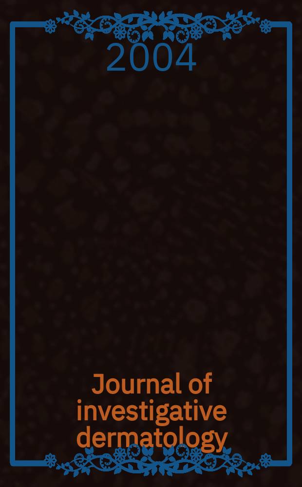 Journal of investigative dermatology : Official organ of the Society for investigative dermatology, inc. Vol.123, №2