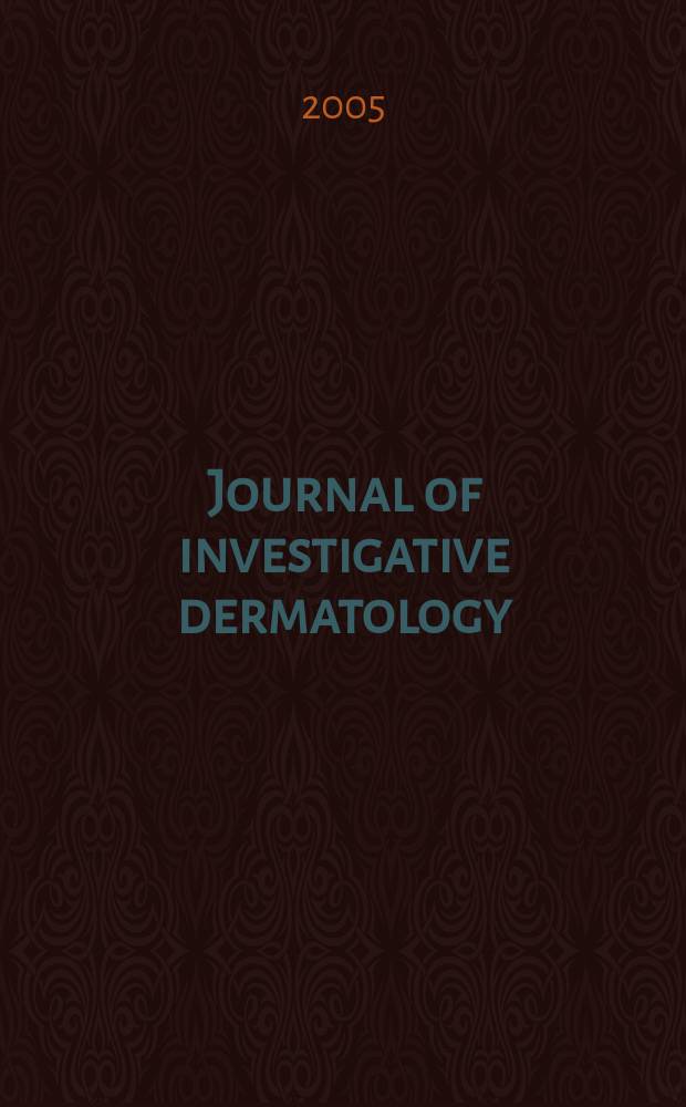 Journal of investigative dermatology : Official organ of the Society for investigative dermatology, inc. Vol.124, №3