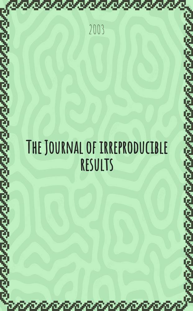 The Journal of irreproducible results : J.I.R. Vol.48, №2