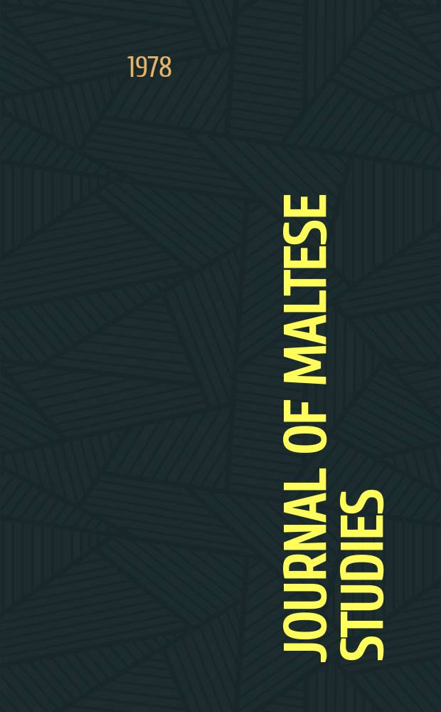 Journal of Maltese studies