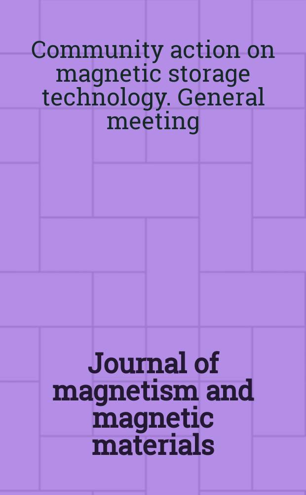 Journal of magnetism and magnetic materials : MMM. Vol.95, №1 : Selected papers...