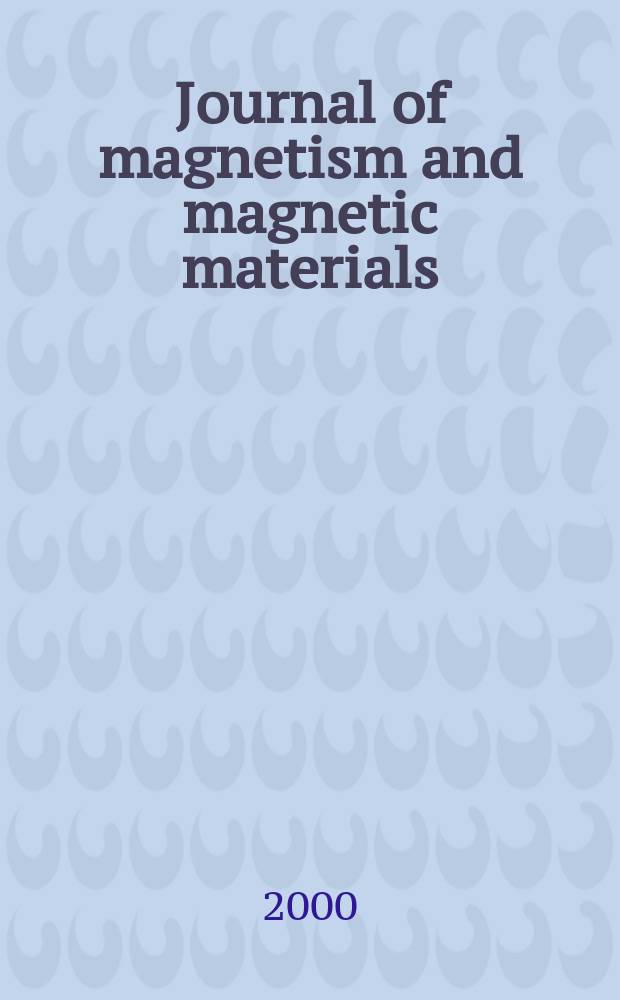Journal of magnetism and magnetic materials : MMM. Vol.219, №2