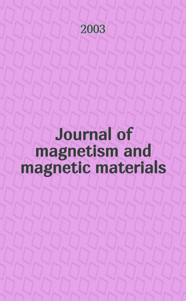 Journal of magnetism and magnetic materials : MMM. Vol.260, №3
