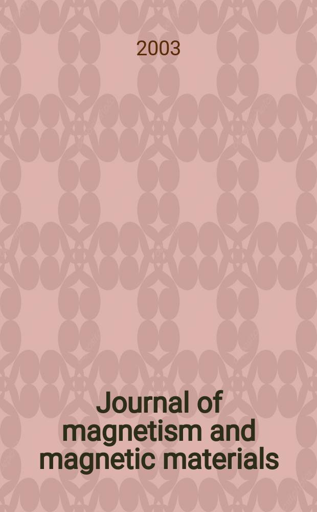 Journal of magnetism and magnetic materials : MMM. Vol.263, №1/2
