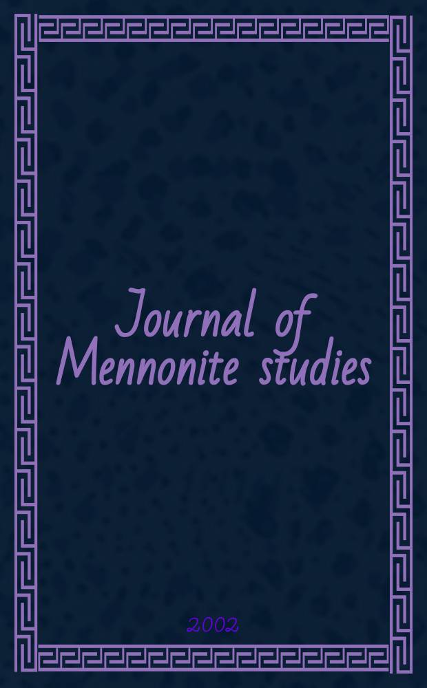 Journal of Mennonite studies