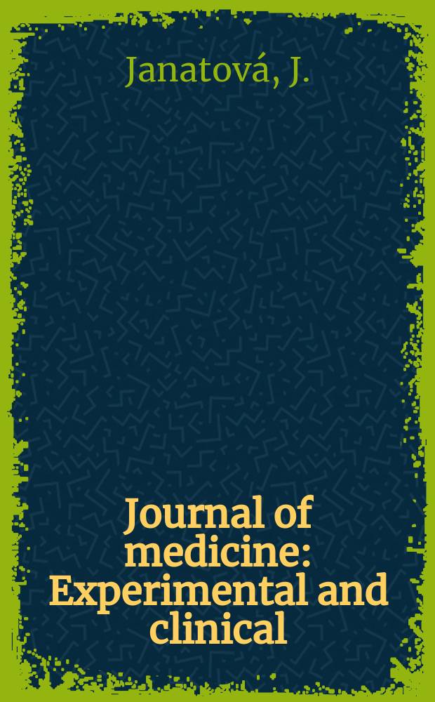 Journal of medicine : Experimental and clinical (Formerly "Medicina experimentalis"). Vol.5, №4 : On the Heterogenity of Serum Albumin
