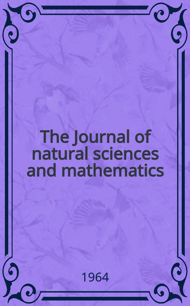 The Journal of natural sciences and mathematics