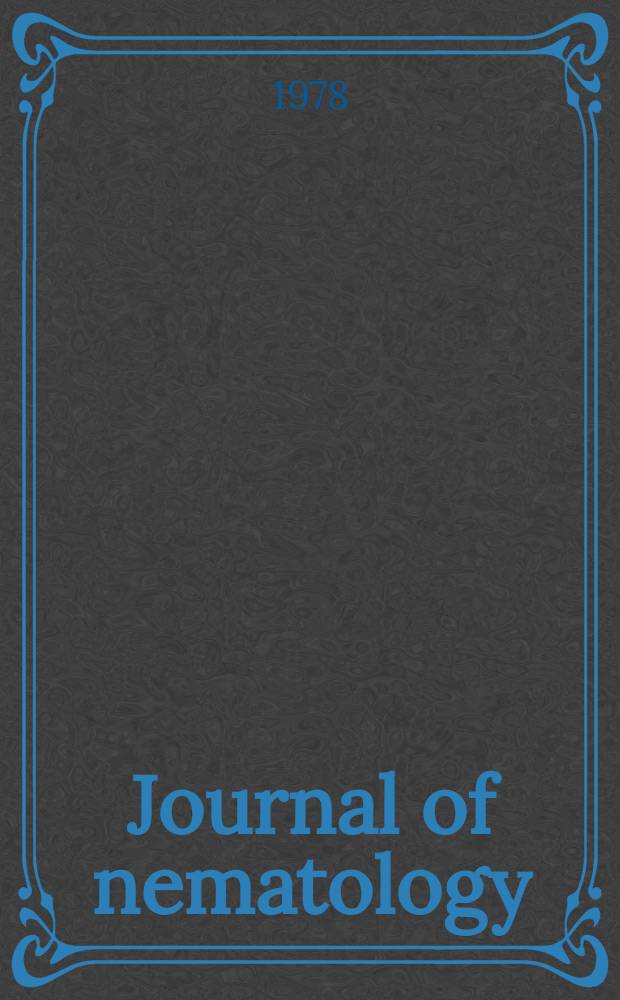 Journal of nematology : The official journal of the Society of nematologists