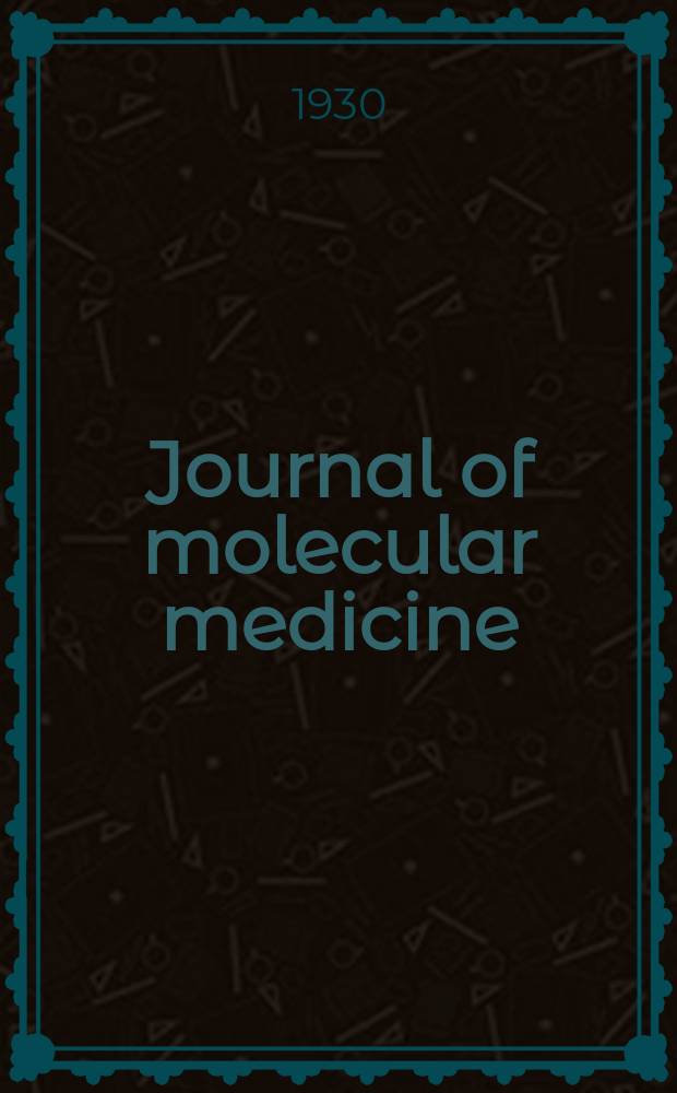 Journal of molecular medicine : Official organ of the "Gesellschaft deutscher Naturforscher und &Auml;rzte" Contin. of Klinische Wochenschrift - The clinical investigator. Jg.9 1930, №48