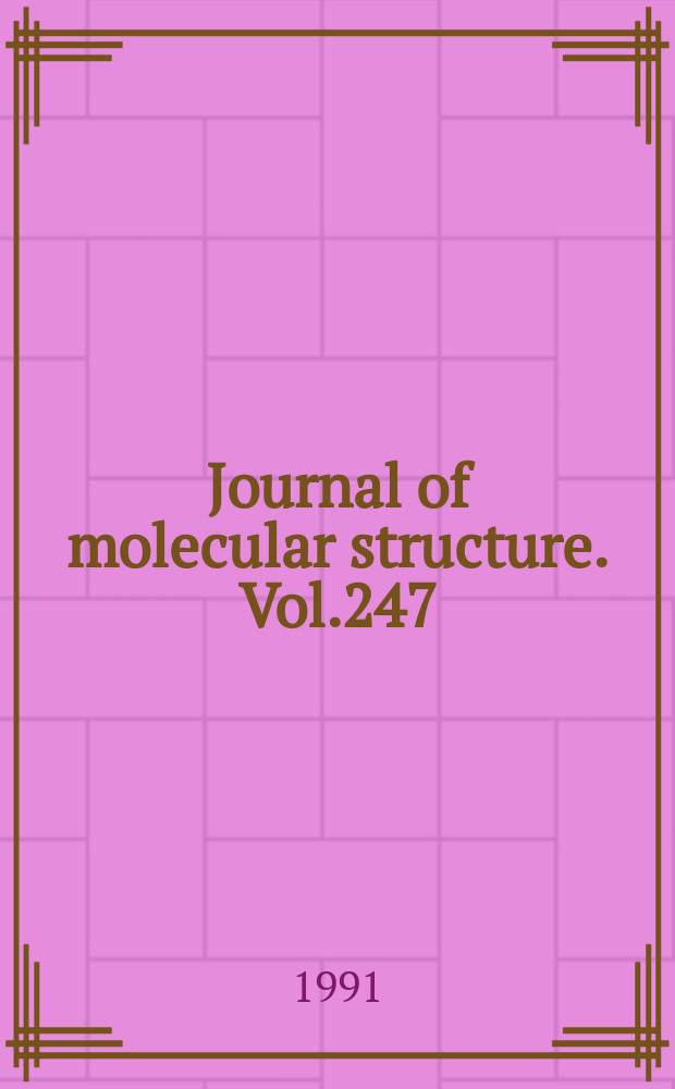 Journal of molecular structure. Vol.247 : Applications of spectroscopy in physics and chemistry