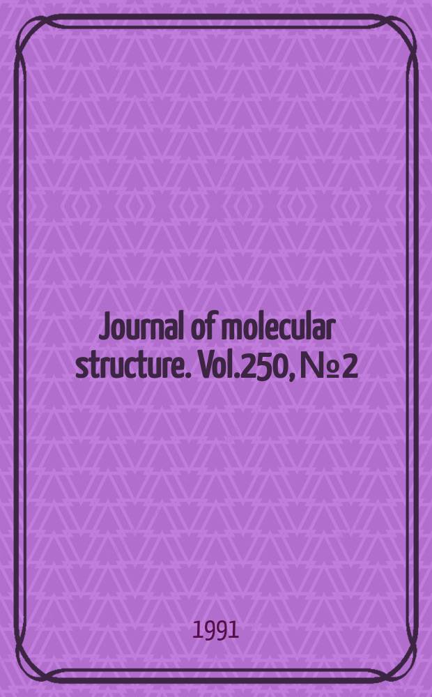 Journal of molecular structure. Vol.250, №2/4 : Hydrogen bond physics