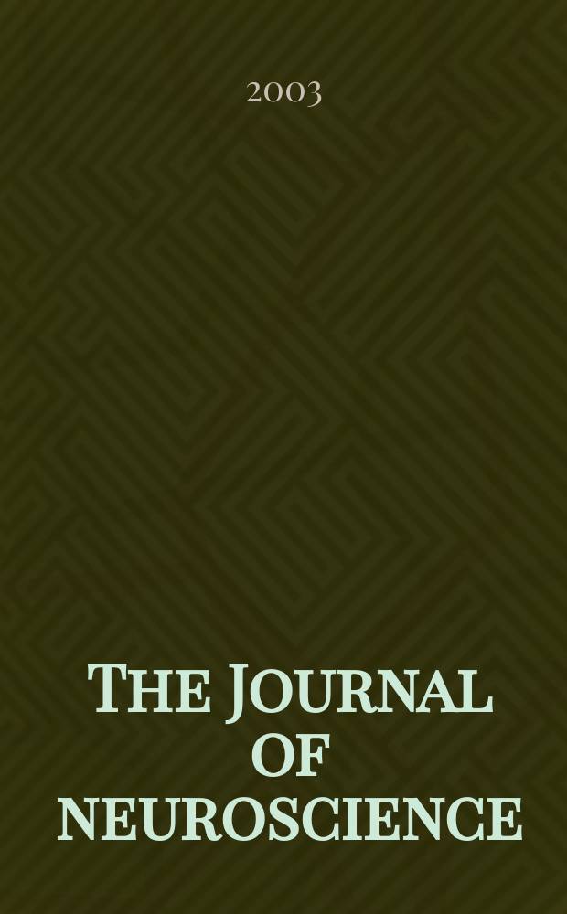 The Journal of neuroscience : The official journal of the Society for neuroscience. Vol.23, №5