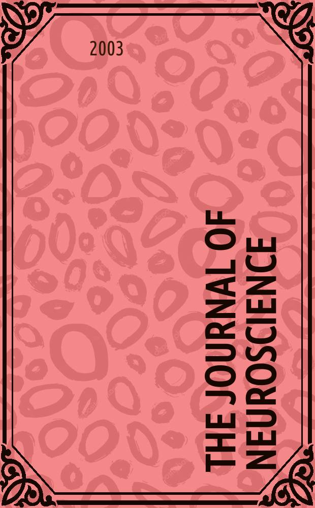 The Journal of neuroscience : The official journal of the Society for neuroscience. Vol.23, №30