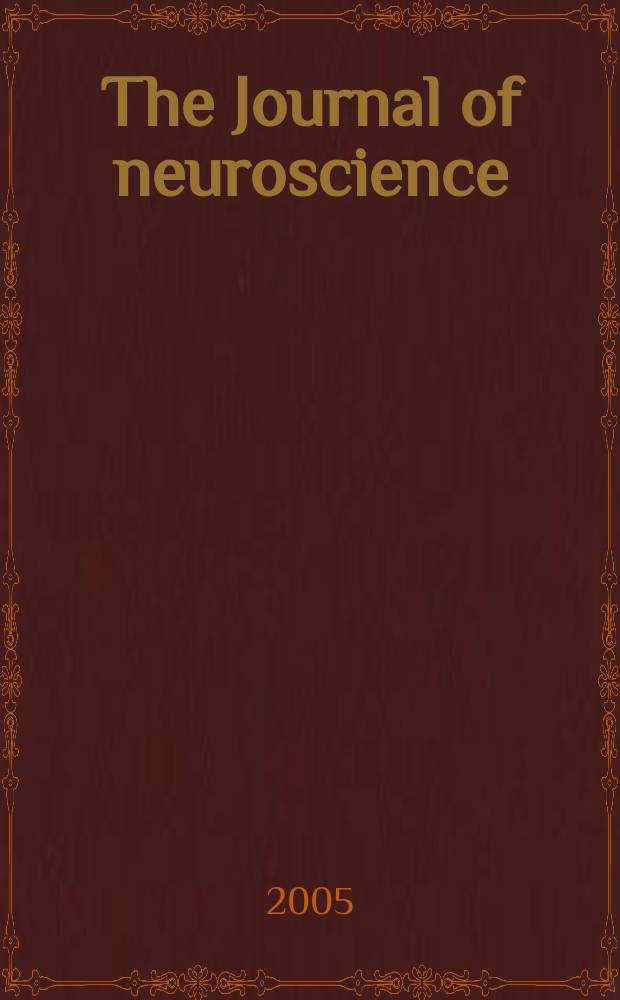 The Journal of neuroscience : The official journal of the Society for neuroscience. Vol.25, №1