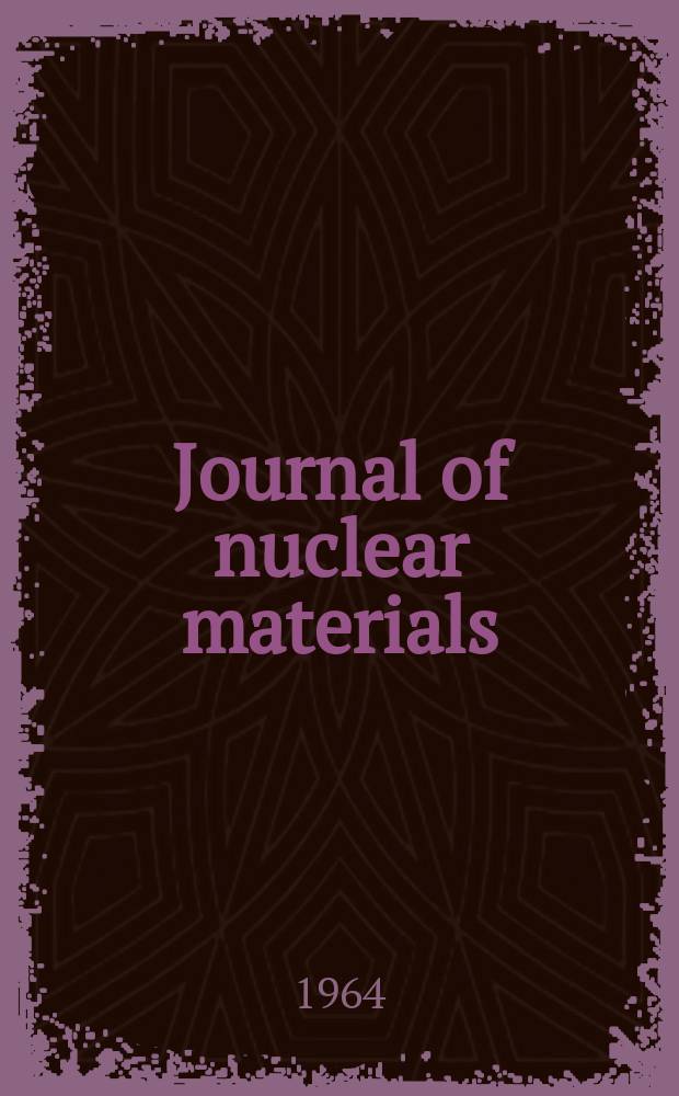 Journal of nuclear materials : A journal on metallurgy, ceramics and solid state physics in the nuclear energy industry. Vol.14 : Beryllium oxide
