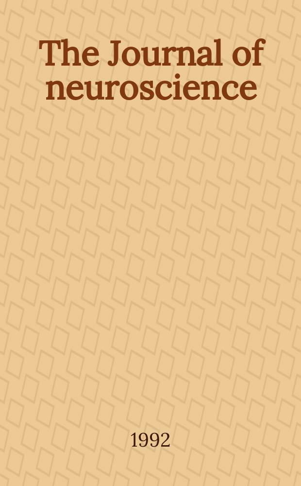 The Journal of neuroscience : The official journal of the Society for neuroscience