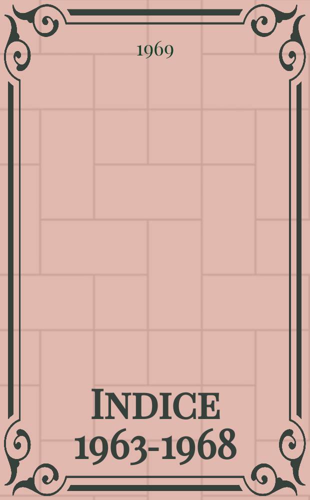 Indice 1963-1968