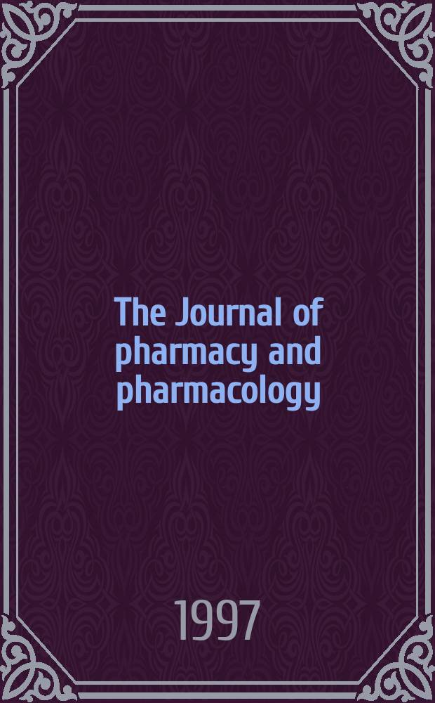 The Journal of pharmacy and pharmacology : Successor to the Quarterly journal of pharmacy and pharmacology. Vol.49, №6 : A memorial issue to Peter Howard Elworthy 1933 - 1995