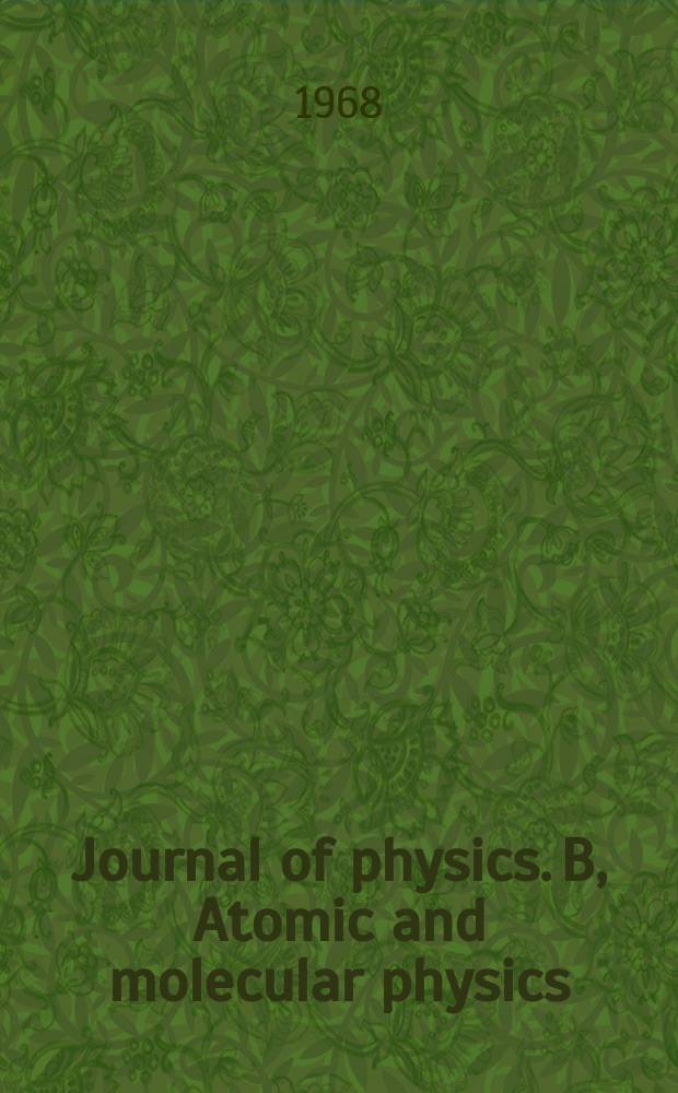 Journal of physics. B, Atomic and molecular physics