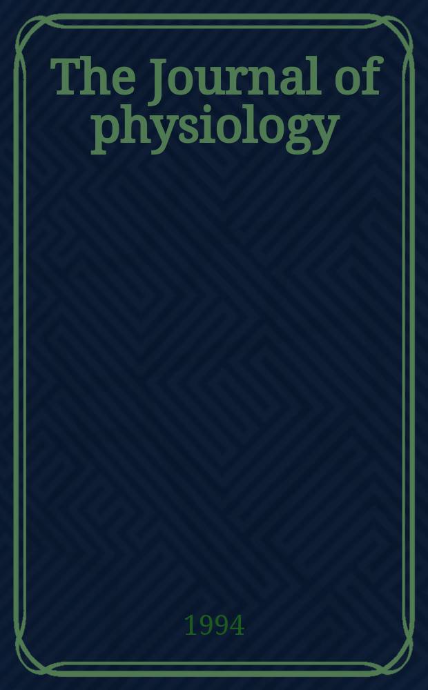 The Journal of physiology : Ed. for the Physiological society. Vol.475, [Pt.]1