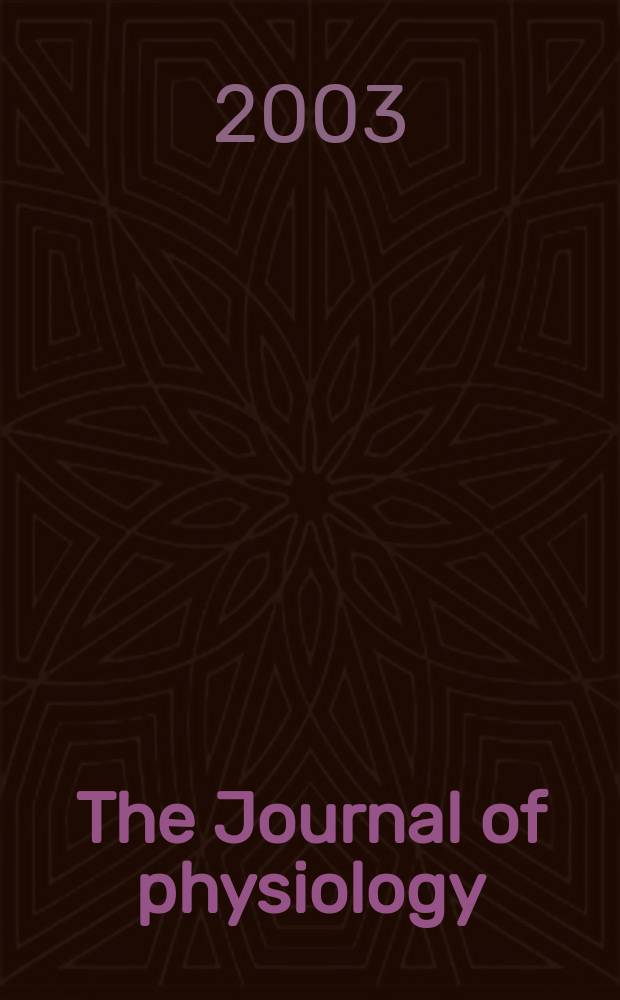 The Journal of physiology : Ed. for the Physiological society. Vol.550, №3