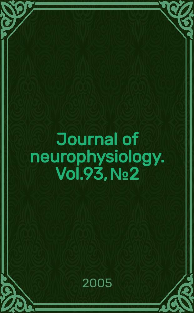 Journal of neurophysiology. Vol.93, №2