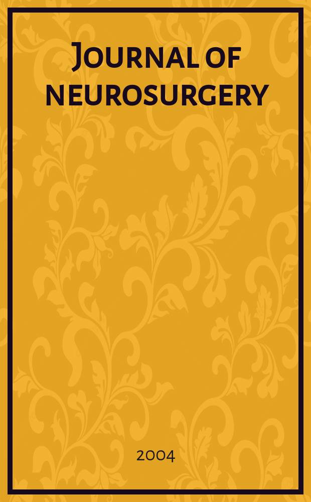 Journal of neurosurgery: Pediatrics : A suppl. to the Journal of neurosurgery