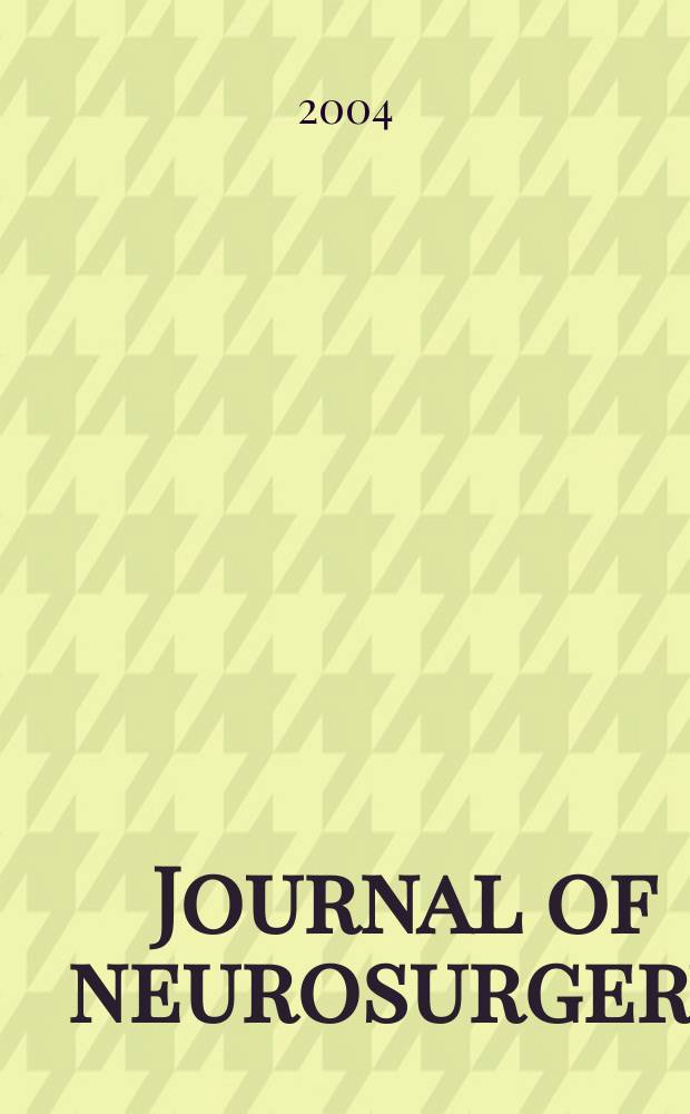 Journal of neurosurgery: Spine : A suppl. to the Journal of neurosurgery