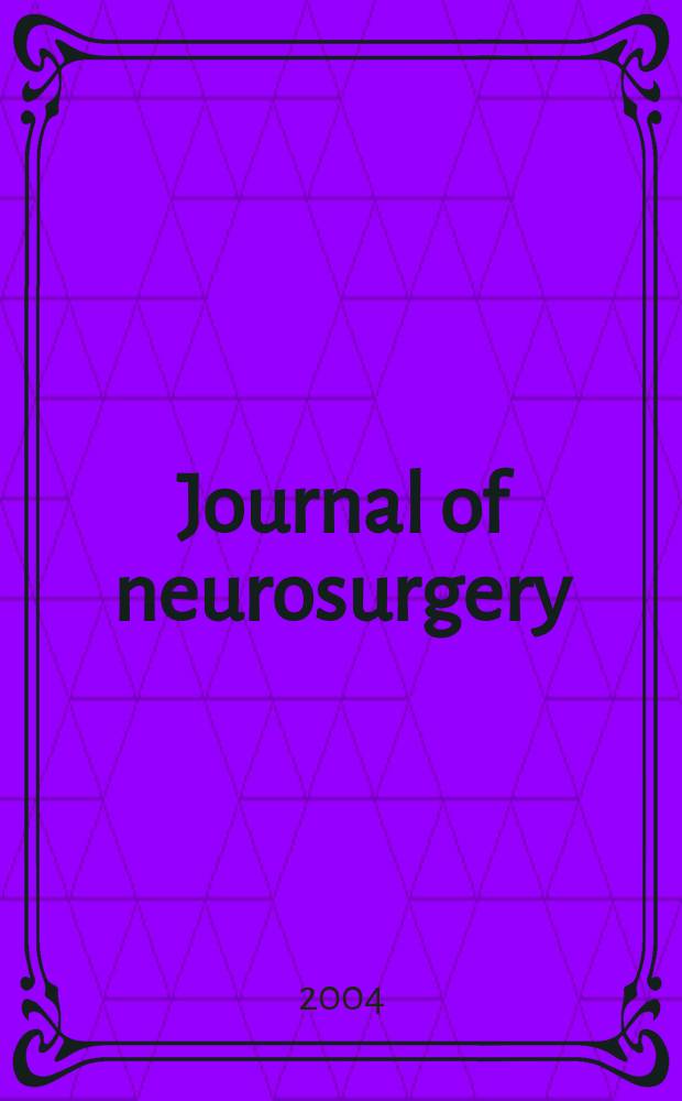 Journal of neurosurgery: Spine : A suppl. to the Journal of neurosurgery. Vol.100, №4