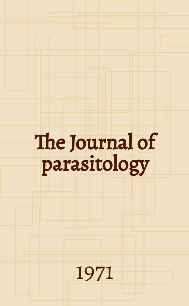 The Journal of parasitology : The official organ of the American society of parasitologists. Vol.57, №4 (Sect. 2) : Proceedings of the Second International congress of parasitology, 6 - 12 September 1970, Washington
