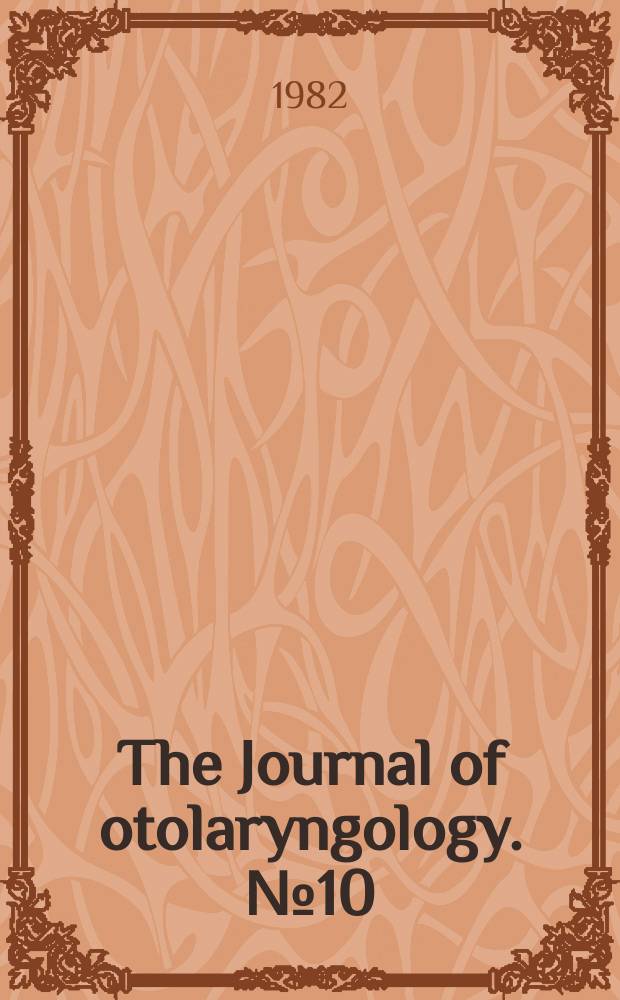 The Journal of otolaryngology. №10 : Radionuclide salivary scanning
