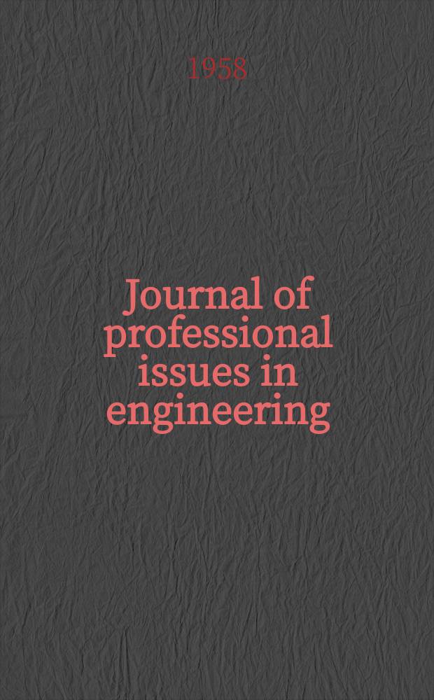 Journal of professional issues in engineering