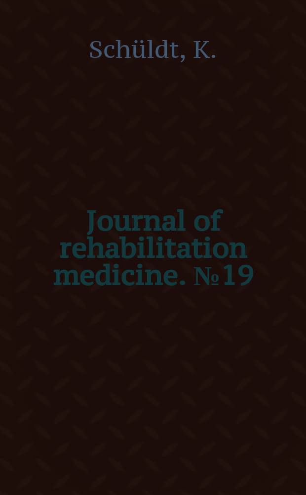 Journal of rehabilitation medicine. №19 : On neck muscle activity and load reduction...