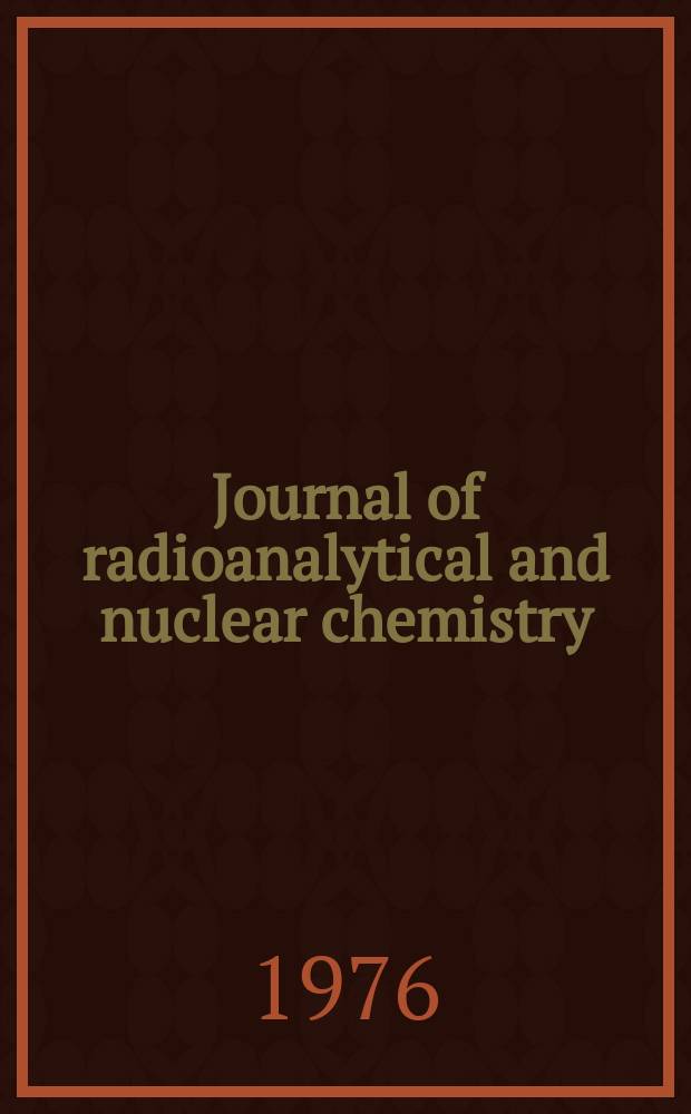 Journal of radioanalytical and nuclear chemistry : An intern. j. dealing with all aspects a. applications of nuclear chemistry. Vol.32, №2 : (National issue of F.R. Germany)