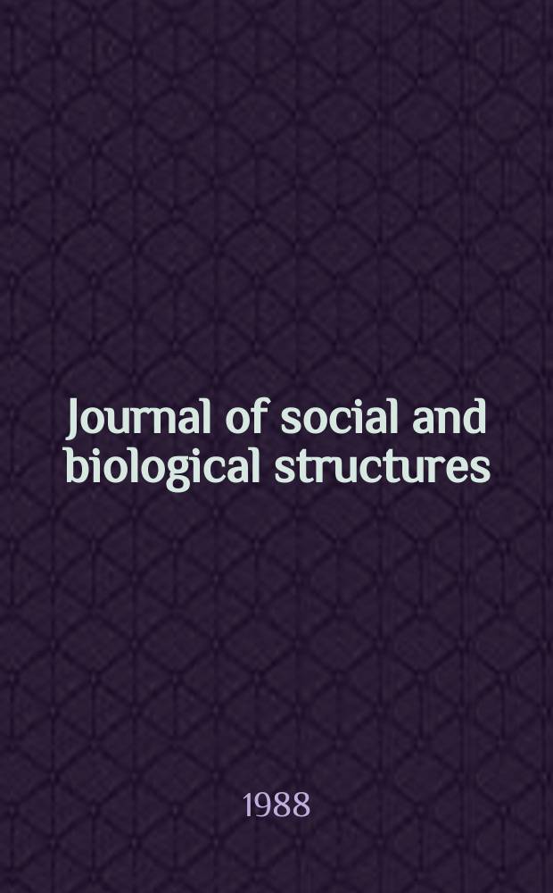 Journal of social and biological structures : Studies in human sociobiology. Vol.11, №1 : The creative mind