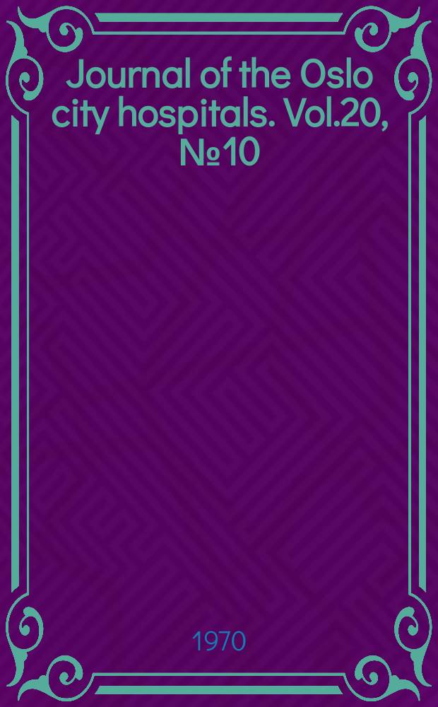 Journal of the Oslo city hospitals. Vol.20, №10 : Spurious elevation of serum luteinizing hormone (IH) in patients with primary hypothyroidism. Cross-reaction with human thyrotropic hormone in a radioimmunoassay for luteinizing hormone