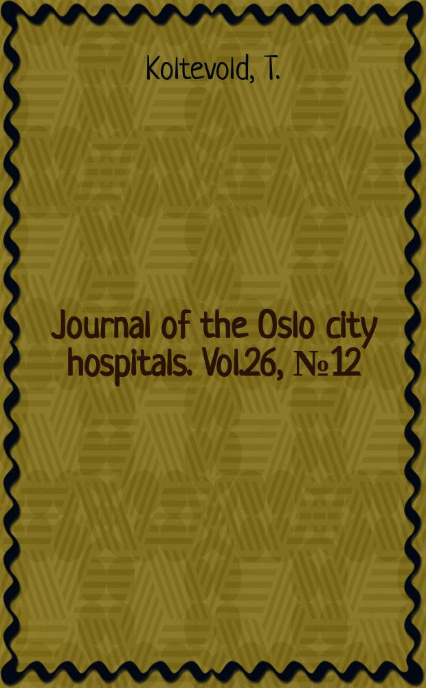 Journal of the Oslo city hospitals. Vol.26, №12 : Immediate and early cerebral seizures after head injuries