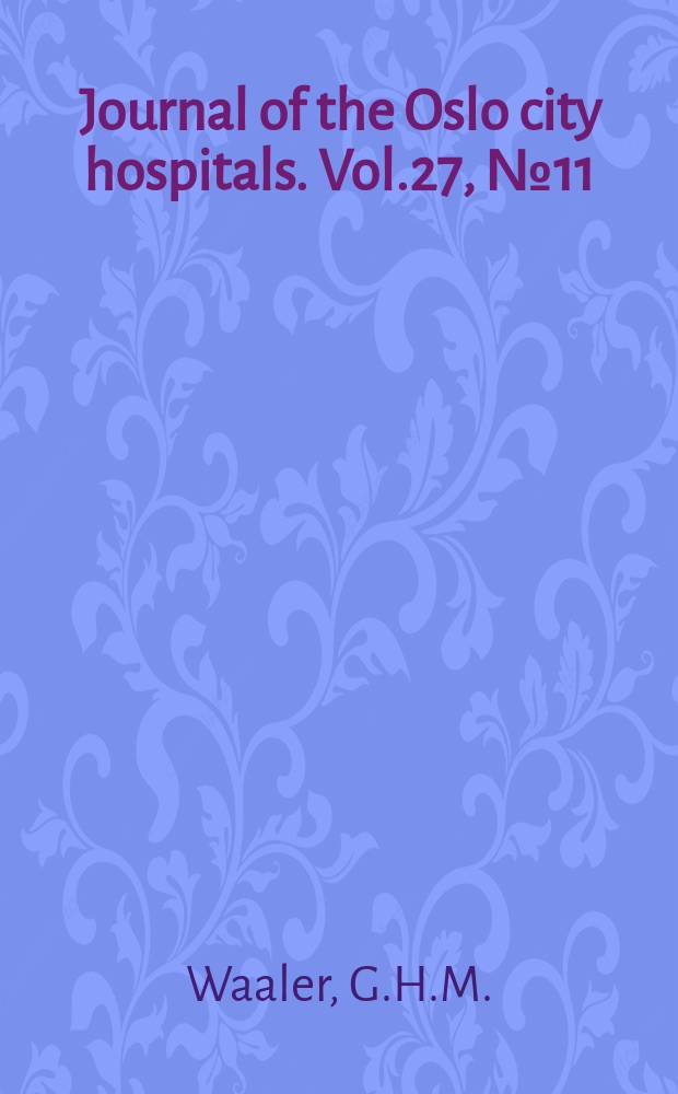 Journal of the Oslo city hospitals. Vol.27, №11/12 : Genetics and physiology of color vision