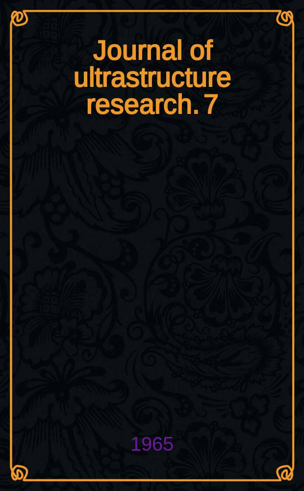 Journal of ultrastructure research. 7 : Electron optical and X-ray diffraction studies of the organization of the inorganic crystals in embronic bovine enamel