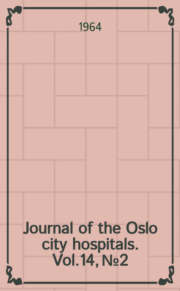 Journal of the Oslo city hospitals. Vol.14, №2 : Autonomic nervous control of the cerebral blood flow in man. Acute thyroiditis in three brothers