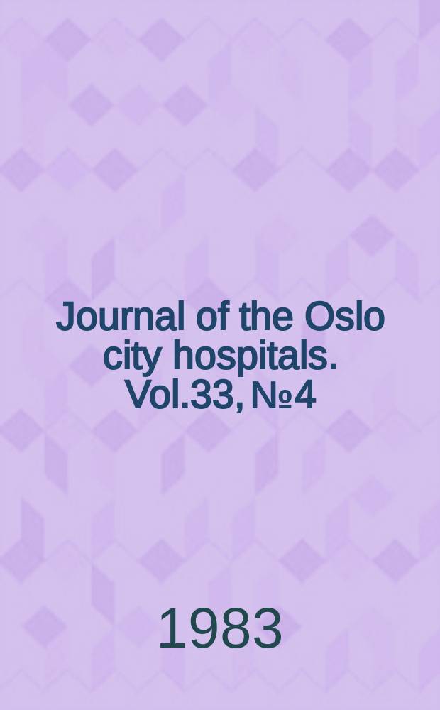 Journal of the Oslo city hospitals. Vol.33, №4/5 : Disease and mortality caused by Neisseria meningitidis